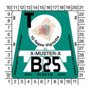 10-Tage-Vignette-B-2025 10-Tage-Vignette PKW 2025