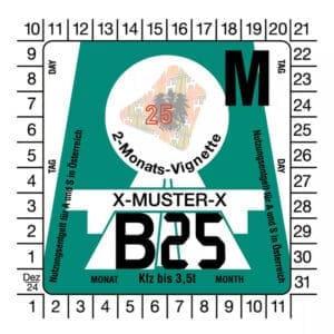 2-Monate-Vignette-B-2025 2-Monate-Vignette PKW 2025