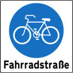 Fahrradstrasse Verkehrszeichen "Fahrradstraße" laut §53 Z26 StVO